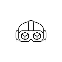 Augmented reality, vr glasses vector icon illustration