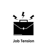 diplomat, lightning, job tension vector icon illustration