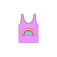Singlet, rainbow, pride vector icon illustration