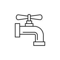 Old faucet vector icon illustration