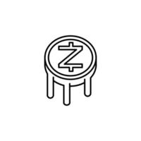 zcash vector icono ilustración