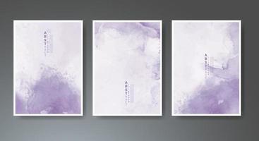 Set of creative hand painted abstract watercolor background. Design for your cover, date, postcard, banner, logo. vector