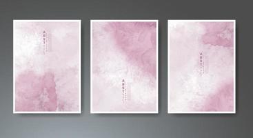 Set of creative hand painted abstract watercolor background. Design for your cover, date, postcard, banner, logo. vector