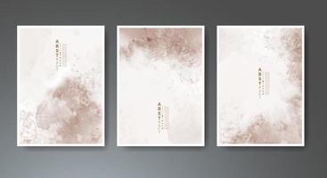 Set of creative hand painted abstract watercolor background. Design for your cover, date, postcard, banner, logo. vector