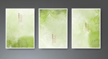 Set of creative hand painted abstract watercolor background. Design for your cover, date, postcard, banner, logo. vector