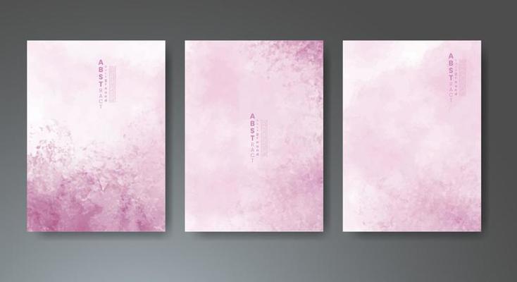Set of creative hand painted abstract watercolor background. Design for your cover, date, postcard, banner, logo.
