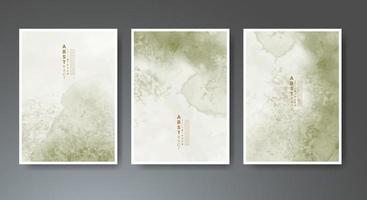 Set of creative hand painted abstract watercolor background. Design for your cover, date, postcard, banner, logo. vector