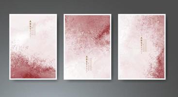 Set of creative hand painted abstract watercolor background. Design for your cover, date, postcard, banner, logo. vector