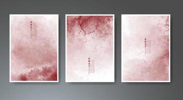 Set of creative hand painted abstract watercolor background. Design for your cover, date, postcard, banner, logo. vector