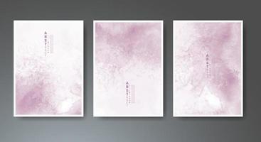 Set of creative hand painted abstract watercolor background. Design for your cover, date, postcard, banner, logo. vector