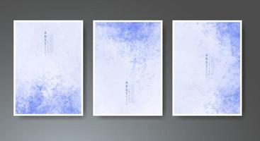 Set of creative hand painted abstract watercolor background. Design for your cover, date, postcard, banner, logo. vector