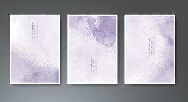 Set of creative hand painted abstract watercolor background. Design for your cover, date, postcard, banner, logo. vector