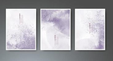 Set of creative hand painted abstract watercolor background. Design for your cover, date, postcard, banner, logo. vector