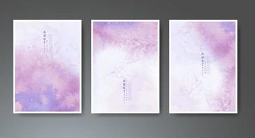 Set of creative hand painted abstract watercolor background. Design for your cover, date, postcard, banner, logo. vector