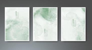 Set of creative hand painted abstract watercolor background. Design for your cover, date, postcard, banner, logo. vector