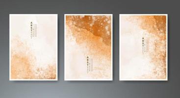 Set of creative hand painted abstract watercolor background. Design for your cover, date, postcard, banner, logo. vector