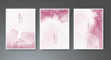 Set of creative hand painted abstract watercolor background. Design for your cover, date, postcard, banner, logo. vector