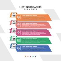 Infographic Template List Elements vector