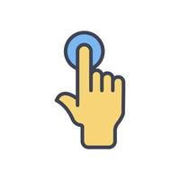 touch icon design vector template