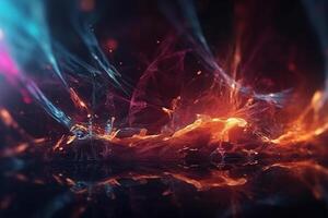 Quantum Realm Technology Abstract Background Illustration with photo