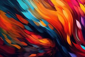 Colorful Brush Stroke Abstract Background Illustration with photo