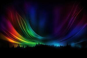 Colorful Aurora Abstract Background Illustration with photo