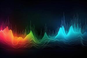 Colorful Aurora Abstract Background Illustration with photo