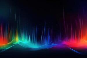 Colorful Aurora Abstract Background Illustration with photo
