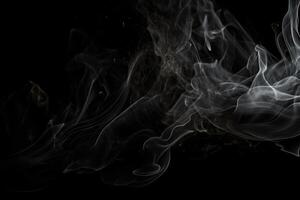 Black Smoke Flame Wave Illustration Abstract Background with photo
