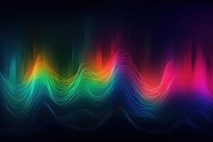 Colorful Aurora Abstract Background Illustration with photo
