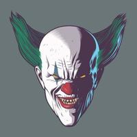 Evil Clown With Creepy Smile vector