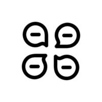 instant messaging system Slack vector Icon, Outline style, isolated on white Background.