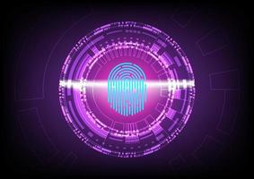 Fingerprint identification technology background. Security access system with fingerprint scanner. . vector