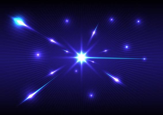 Abstract technology with spreading lines and glowing lights background