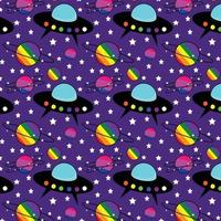 LGBT Symbols Seamless Vector Pattern With Rainbow Planets, Ufo Sticker Pride Illustration, Bisexual Flag Color Background, For Wrapping Paper, Wallpaper