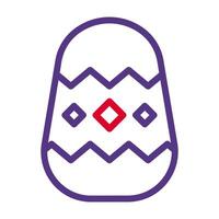 egg icon duocolor red purple colour easter symbol illustration. vector