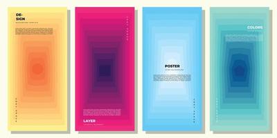 Gradient layer portrait background template copy space for poster, banner, flyer, or brochure vector