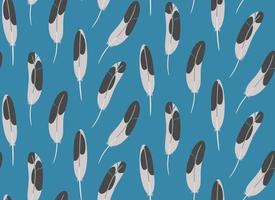 Seamless pattern with seagull feathers. vector