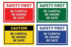 Safety first sign vector