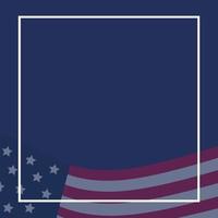 USA flag frame with copy space for your text vector