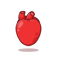 Heart Vector Cartoon Illustration Isolated On White Background
