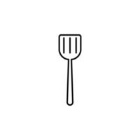 cocina espátula sencillo línea vector icono ilustración