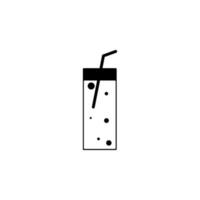 frío bebida en un vaso vector icono ilustración