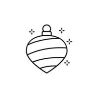 Christmas, ball vector icon illustration