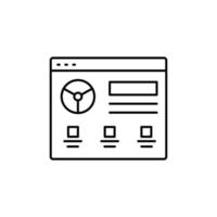 Web site, test, driver vector icon illustration