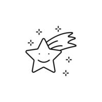 Star, smile vector icon illustration