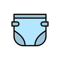 Diaper, clothes vector icon illustration