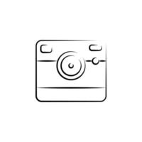 camera outine logo style vector icon illustration