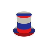 fan cylinder hat vector icon illustration