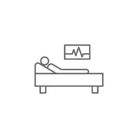 salud, paciente, recuperación, habitación vector icono ilustración